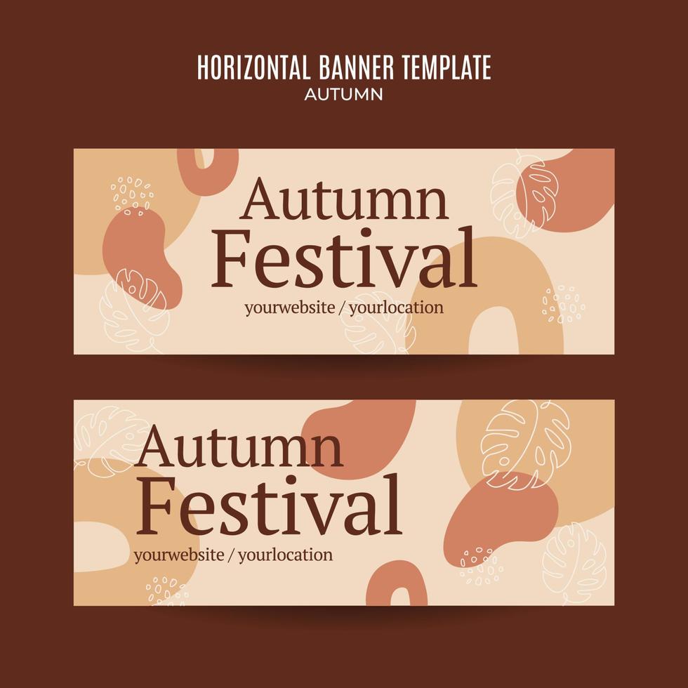 Set of abstract autumn backgrounds for social media stories or web banner. Use for event invitation, discount voucher, advertising. vector