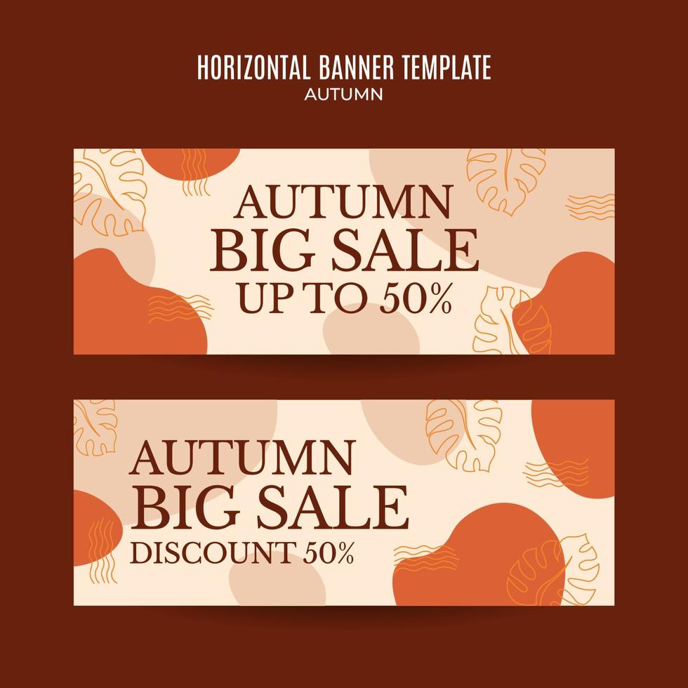 Set of abstract autumn backgrounds for social media stories or web banner. Use for event invitation, discount voucher, advertising. vector