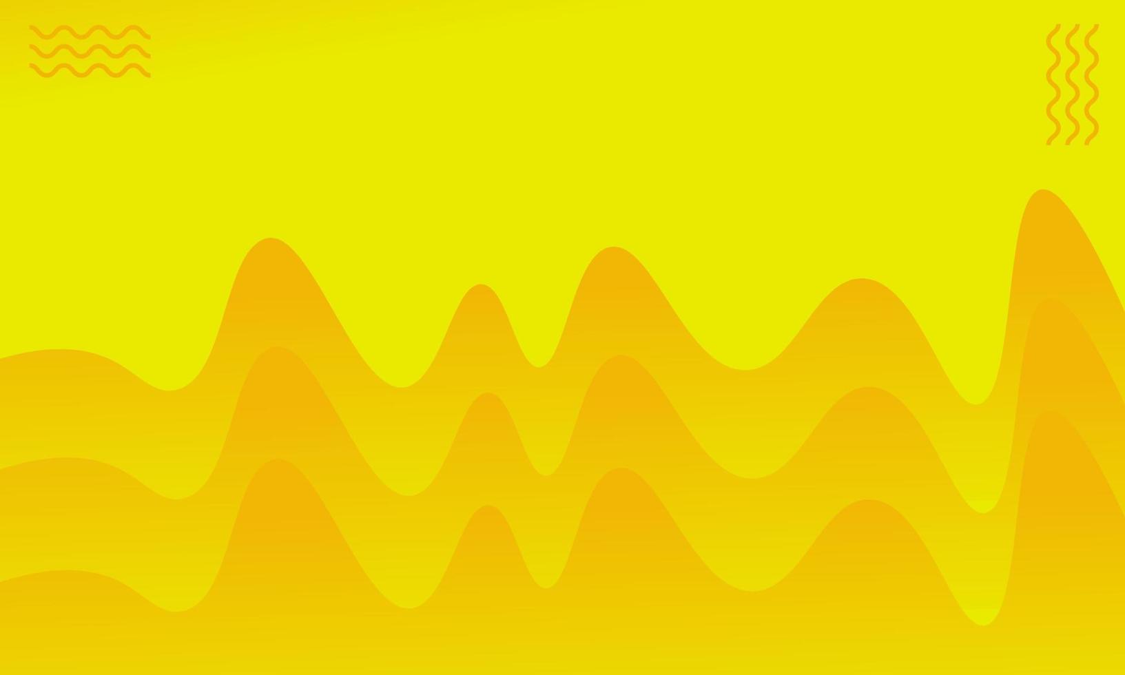 Yellow wave dynamic abstract background vector