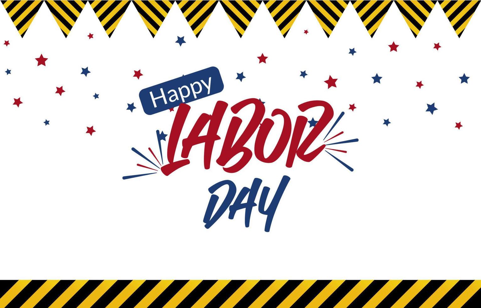 Happy labor day background template vector