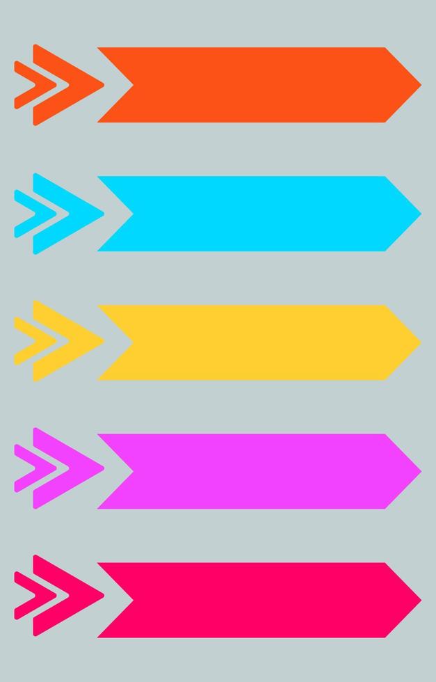 conjunto de vector de icono de lista colorida