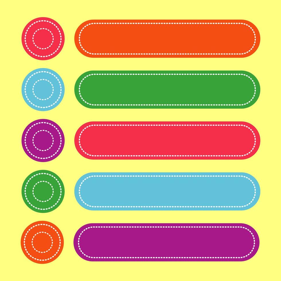 List material vector with colorful style