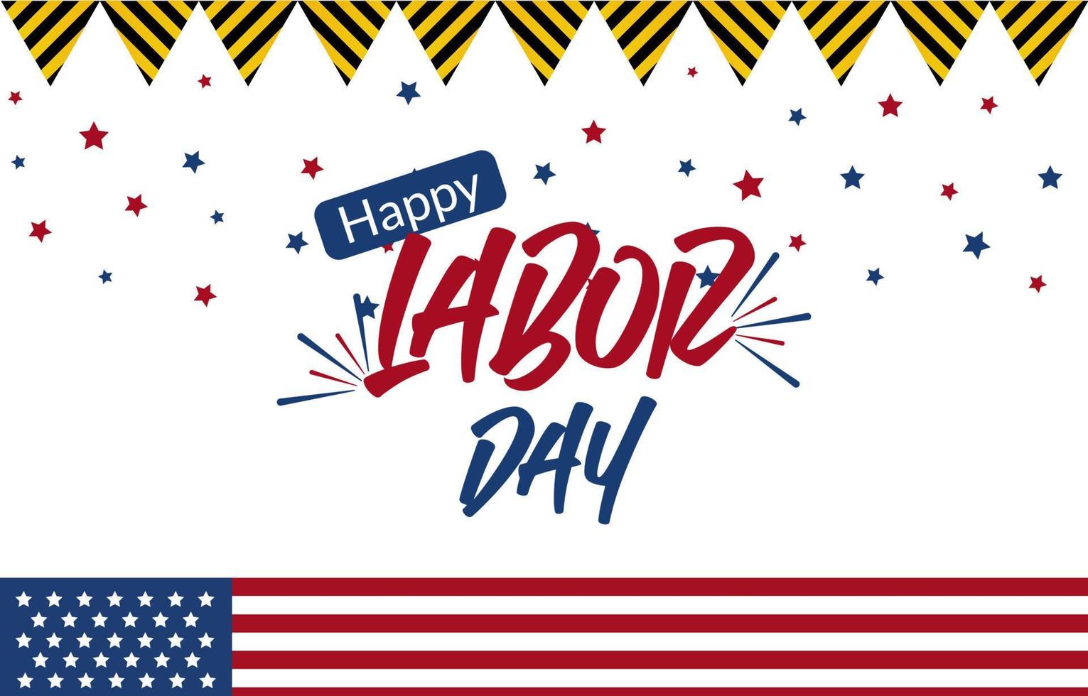 Happy labor day background template vector