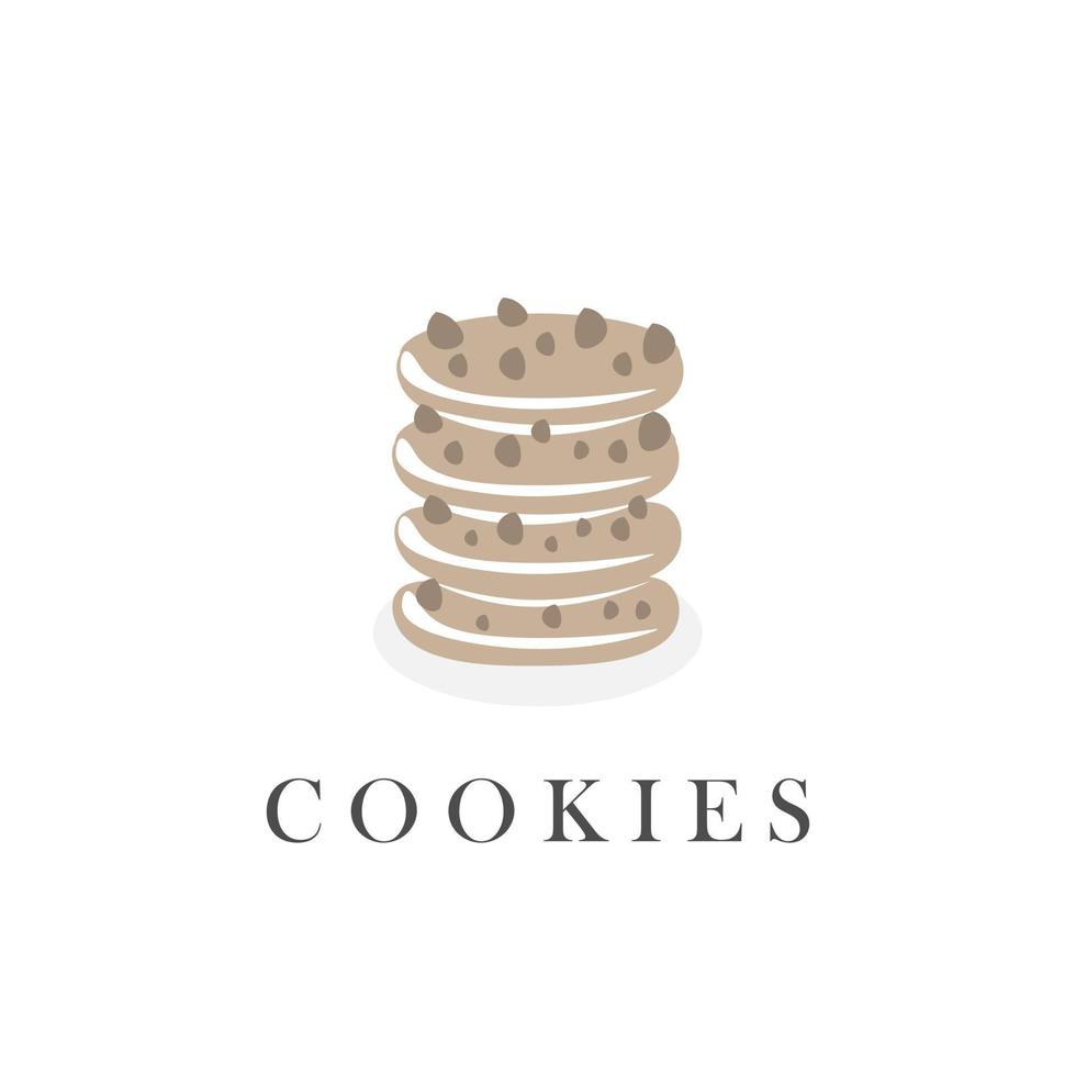 Delicious cookie simple illustration logo vector