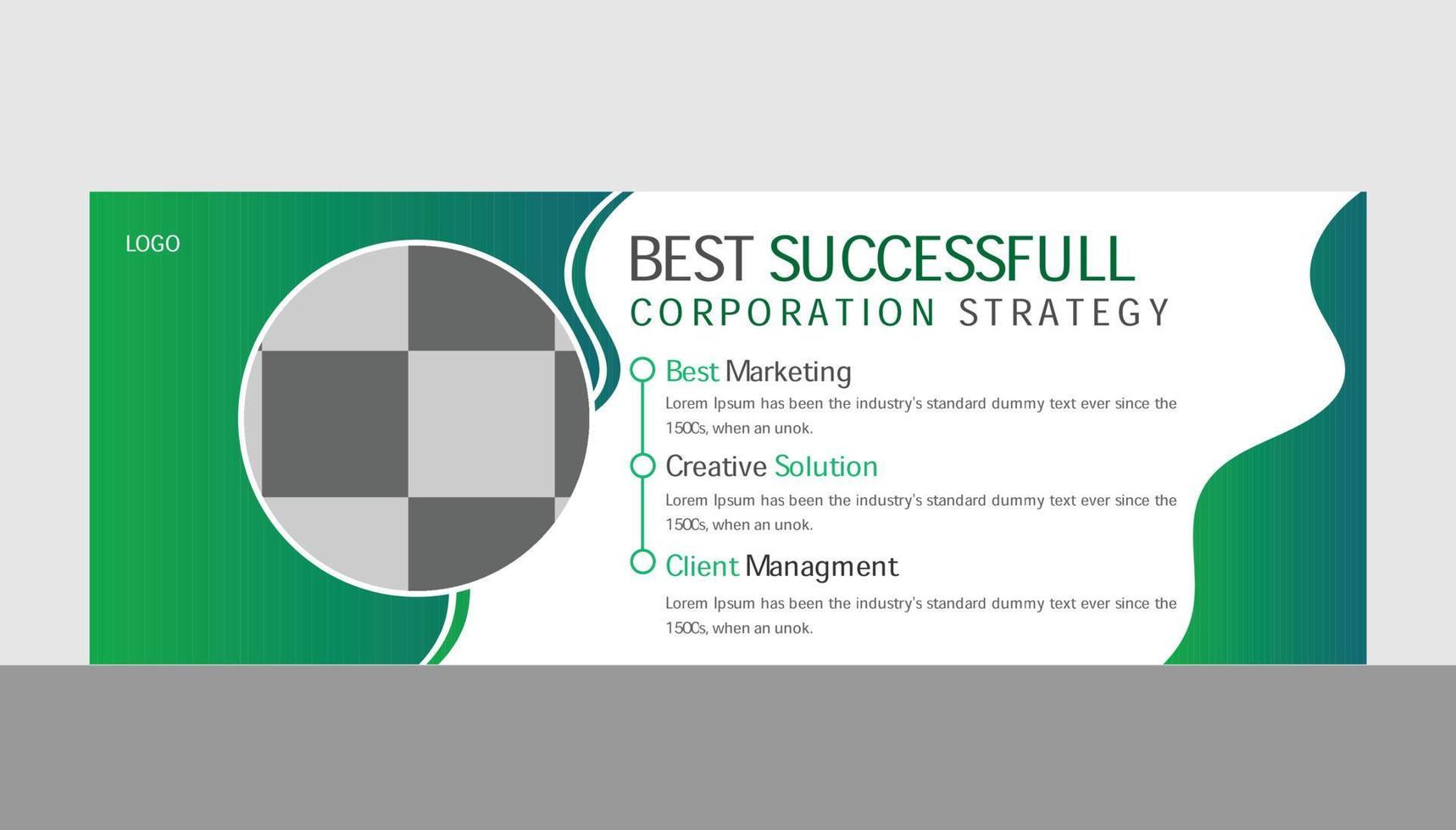 Facebook cover design template vector
