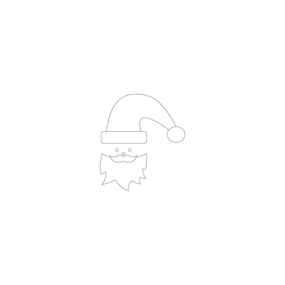 ilustración de icono de vector de santa claus