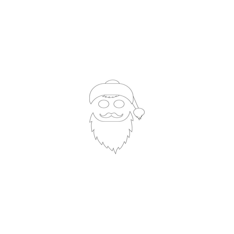 ilustración de icono de vector de santa claus