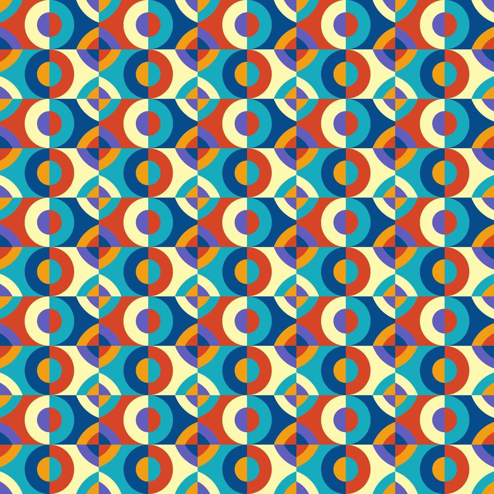 diseño de patrones sin fisuras vintage geométrico simple con opciones de muestras paleta de colores y patrones vector