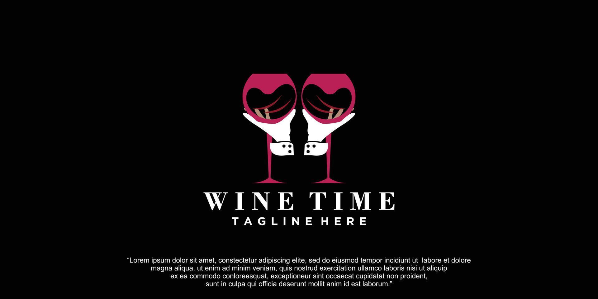 Wine logo icon design template vector illustration Premium Vector