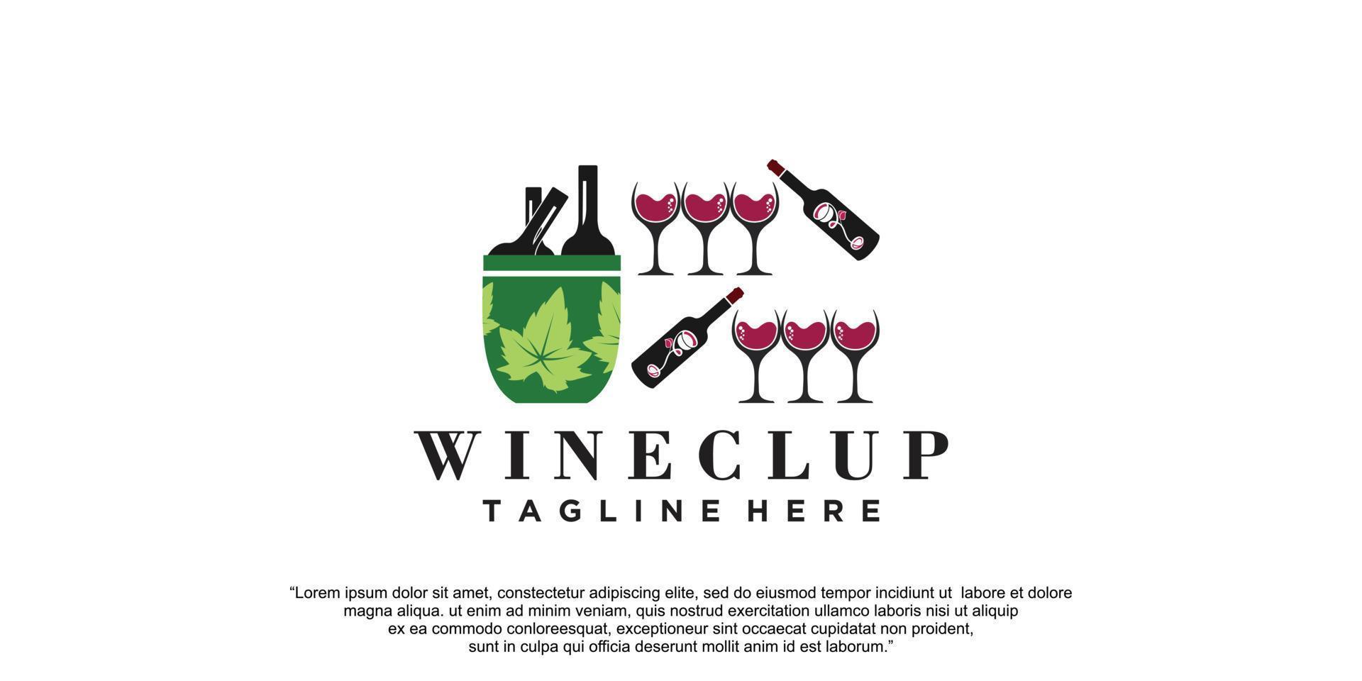 Wine logo icon design template vector illustration Premium Vector