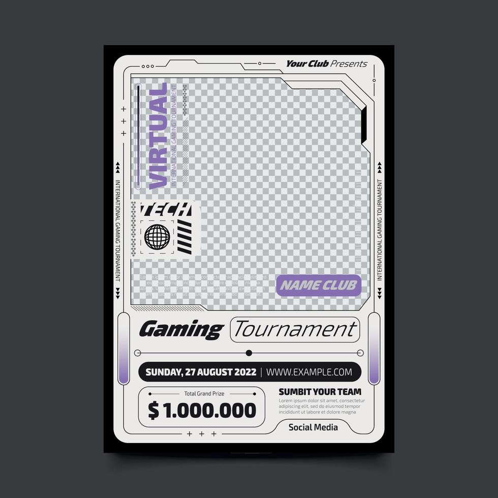 Gaming Tournament Flyer Template vector