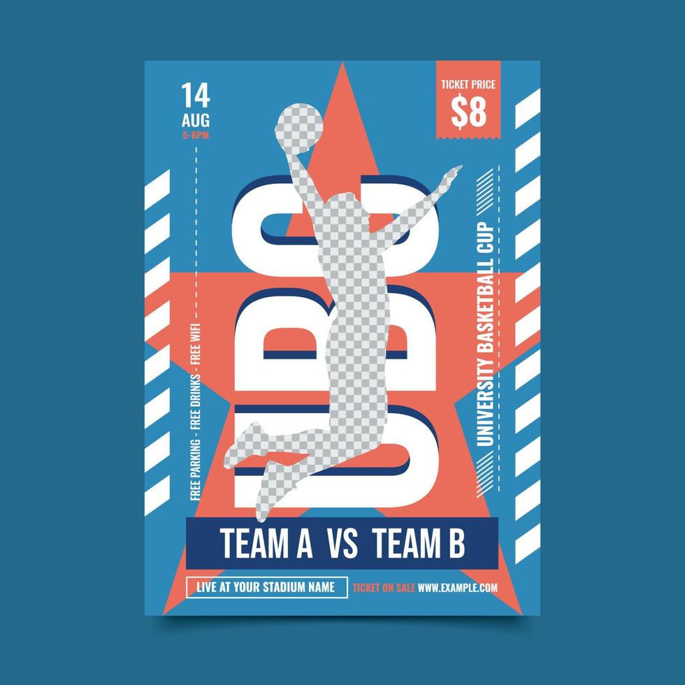 Basketball Tournament Flyer Template vector