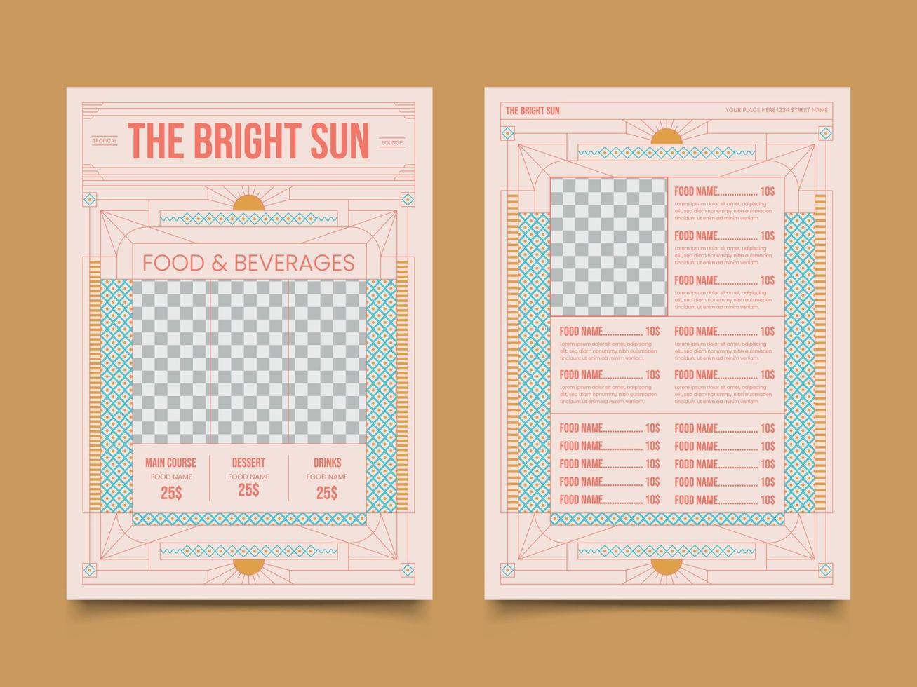 Food Menu Flyer Template vector