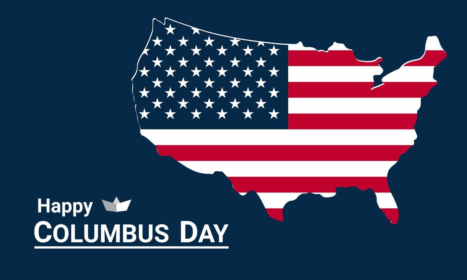 Columbus Day Background Design. Banner, Poster, Greeting Card. vector