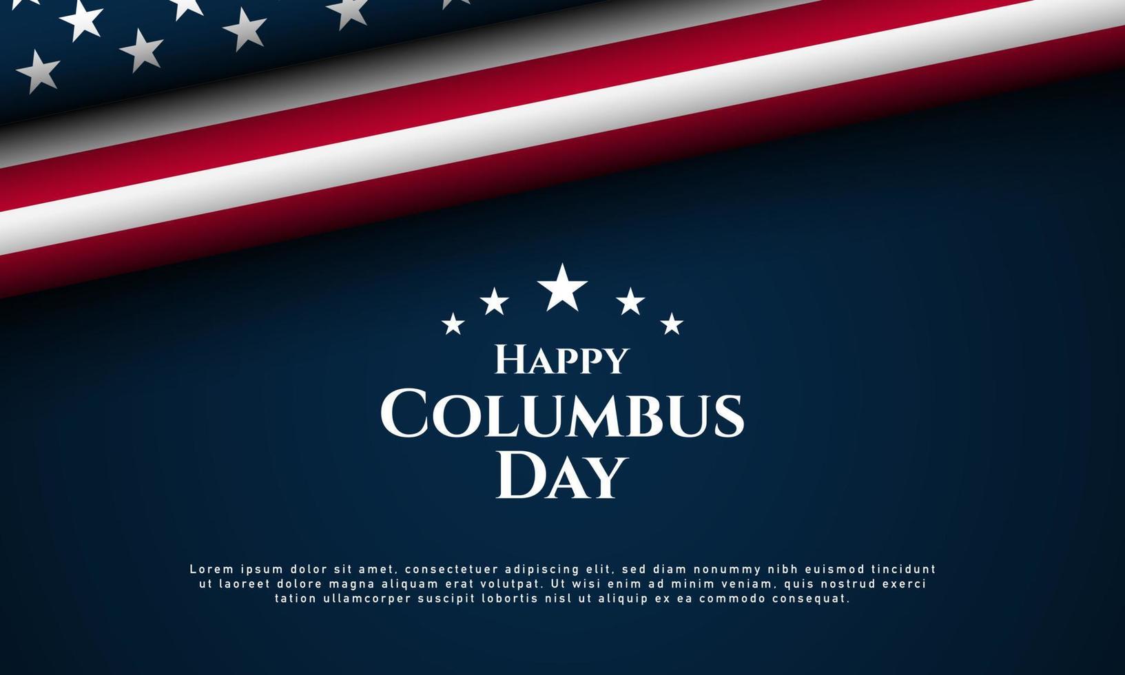 Columbus Day Background Design. vector