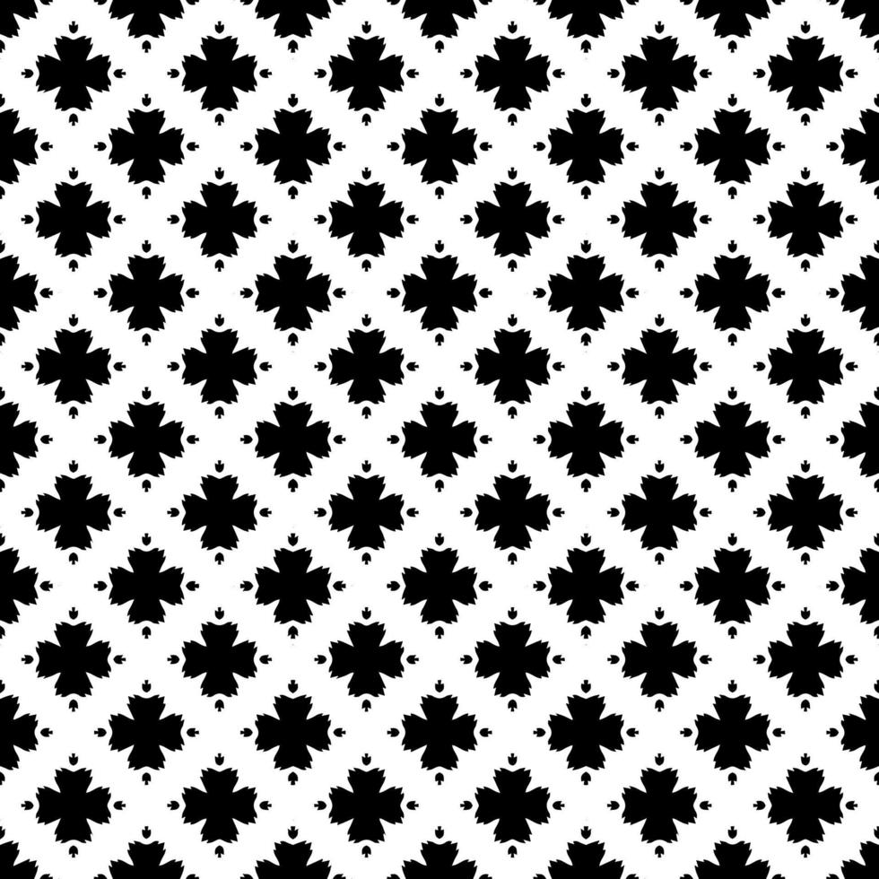 Black and white seamless pattern texture. Greyscale ornamental graphic design. vector