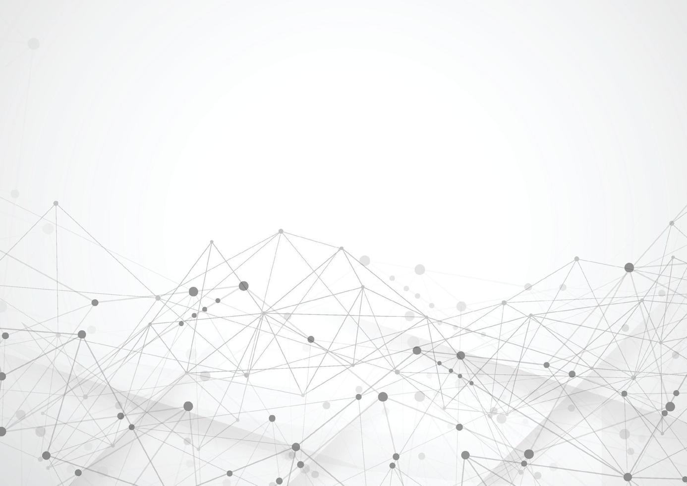 Abstract connecting dots and lines. Connection science background. Vector illustration