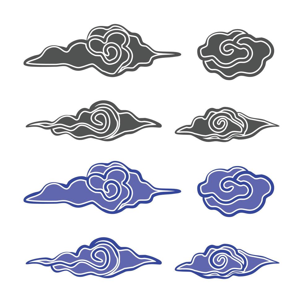art cloud illustration forming rose pattern vector