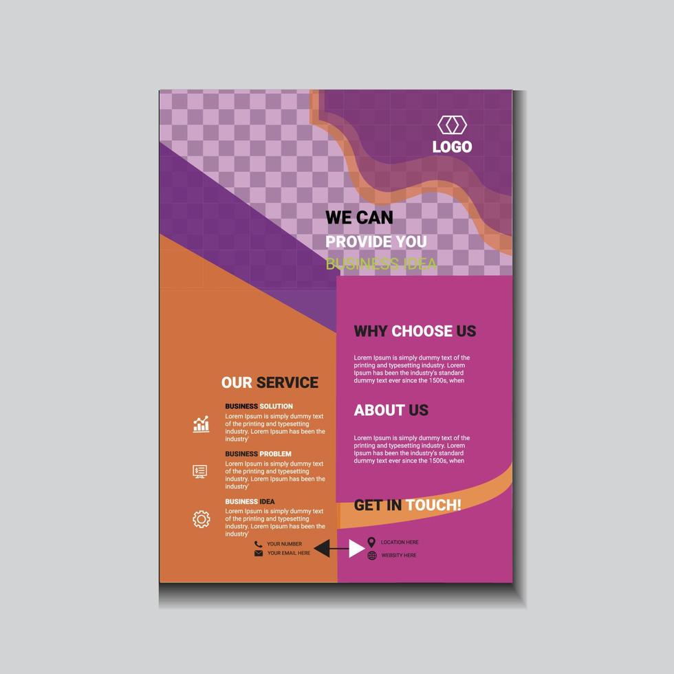 Creative flyer template corporate design vector