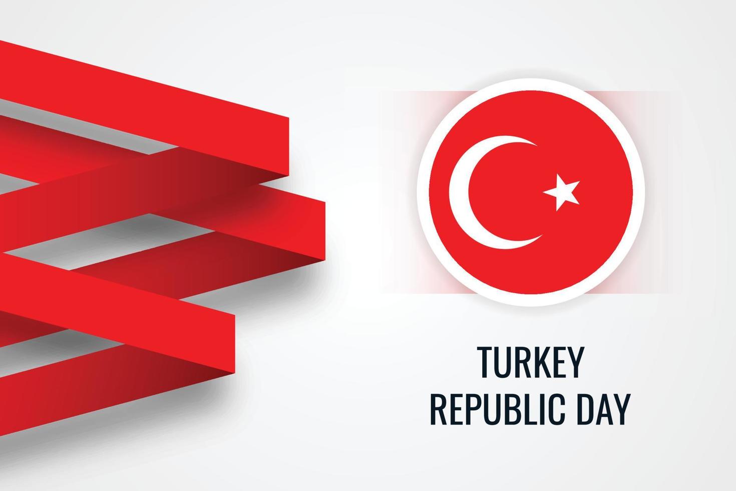 celebración del día de la república de turquía vector