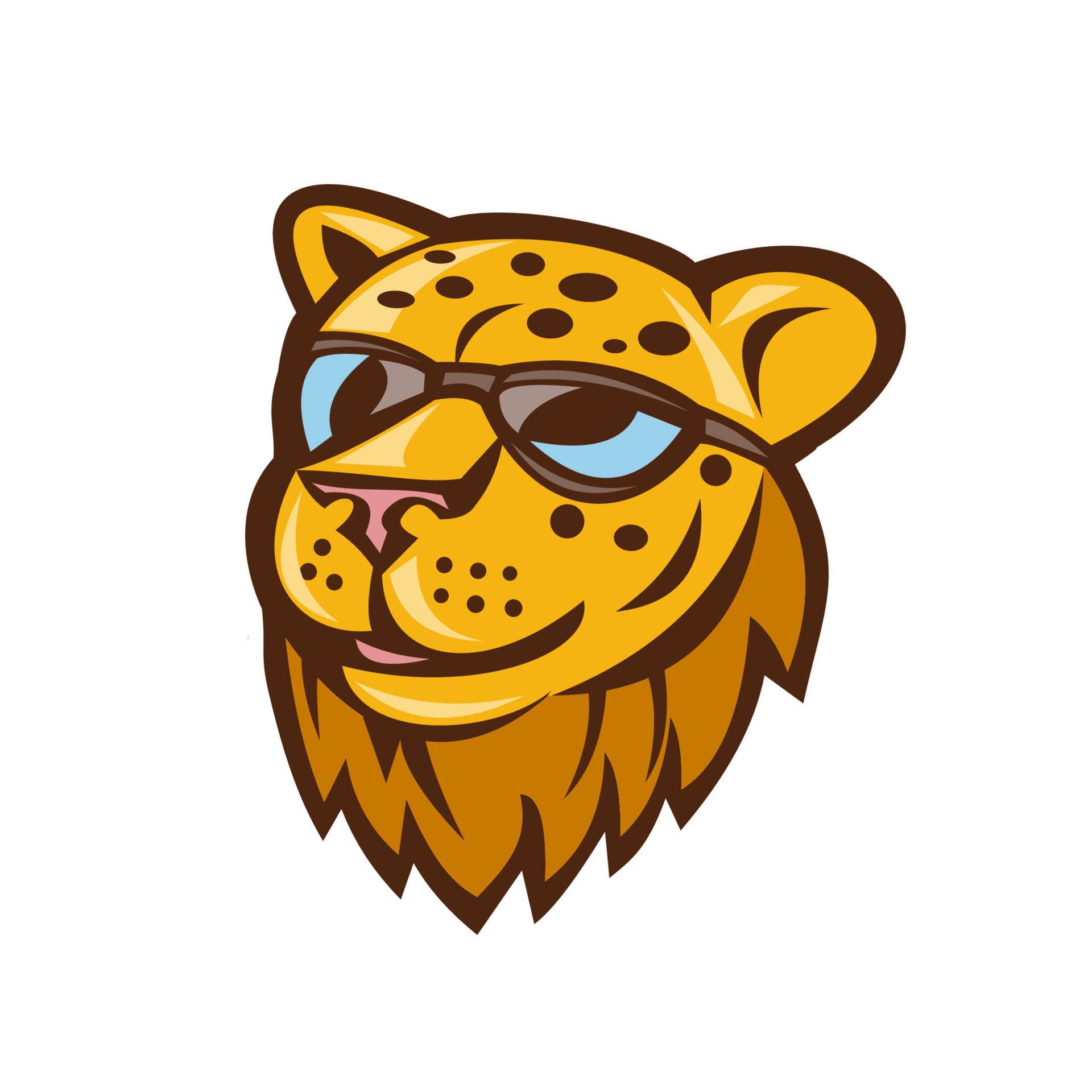Cheetah Head Sunglasses Smiling Cartoon 11426196 Vector Art at Vecteezy