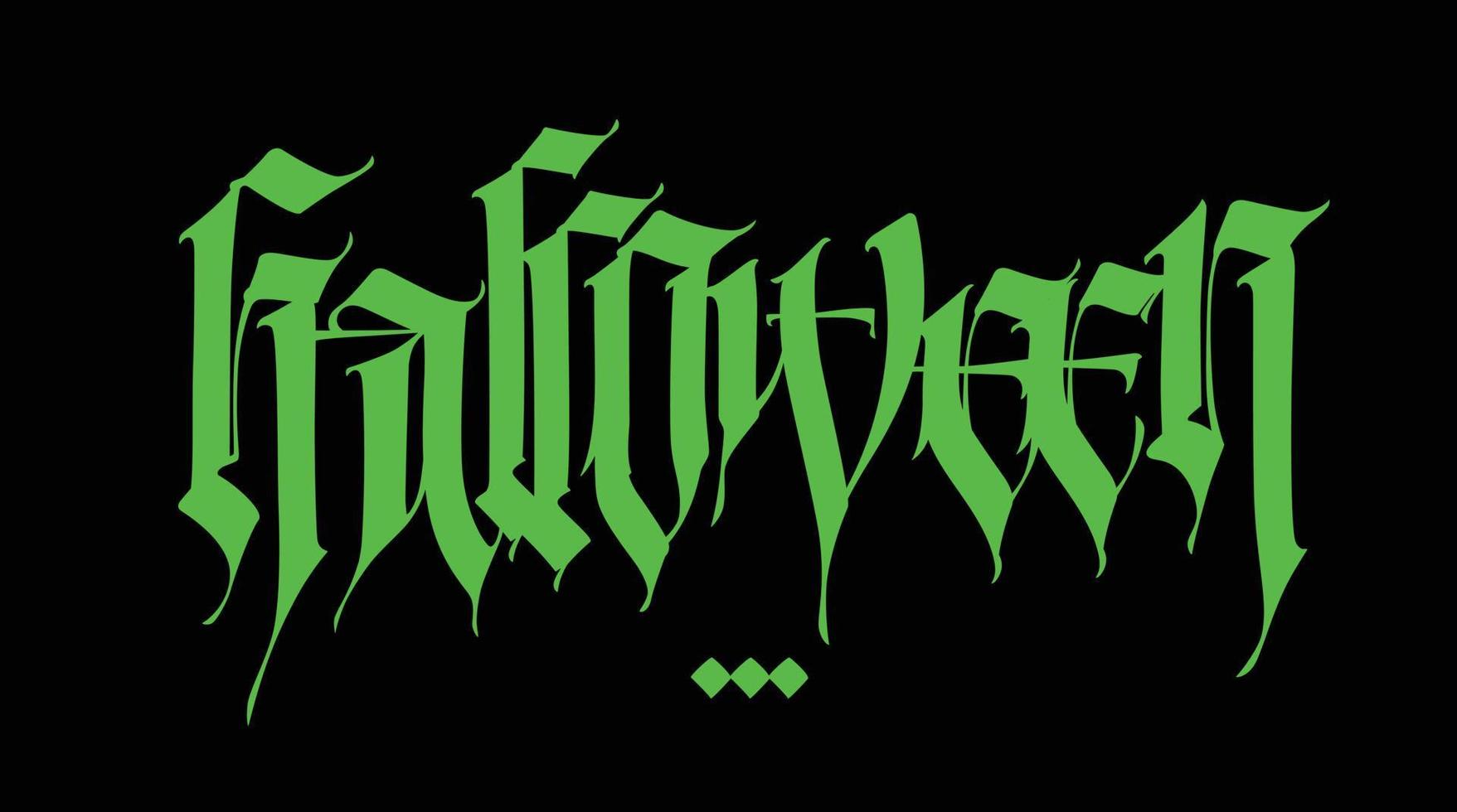 Gothic, Halloween inscription. vector