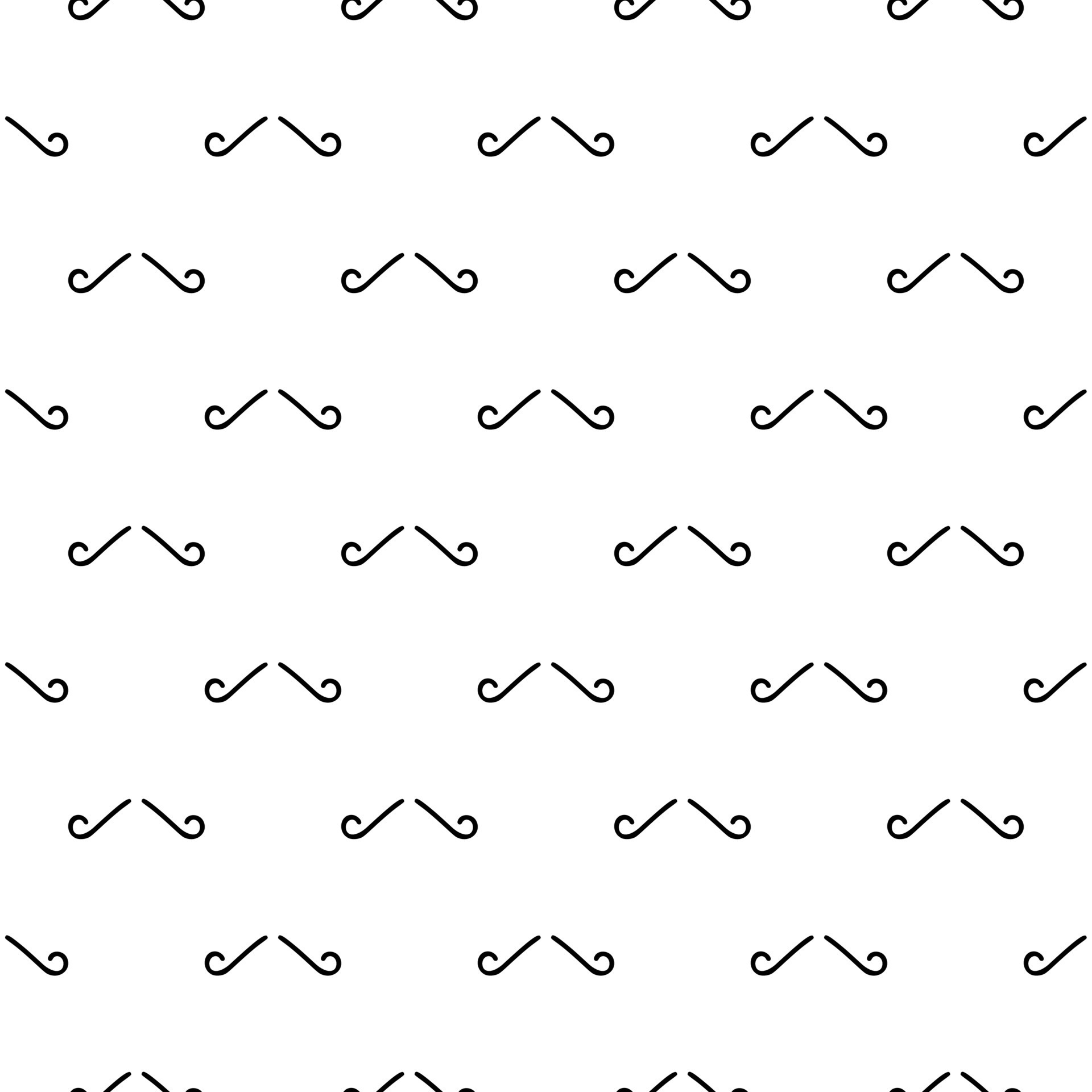 Seamless vector pattern of gentleman mustache, black curly vintage retro  gentleman mustaches isolated on white background. Best used for hipster  websites, desktop wallpaper, web design 11426339 Vector Art at Vecteezy