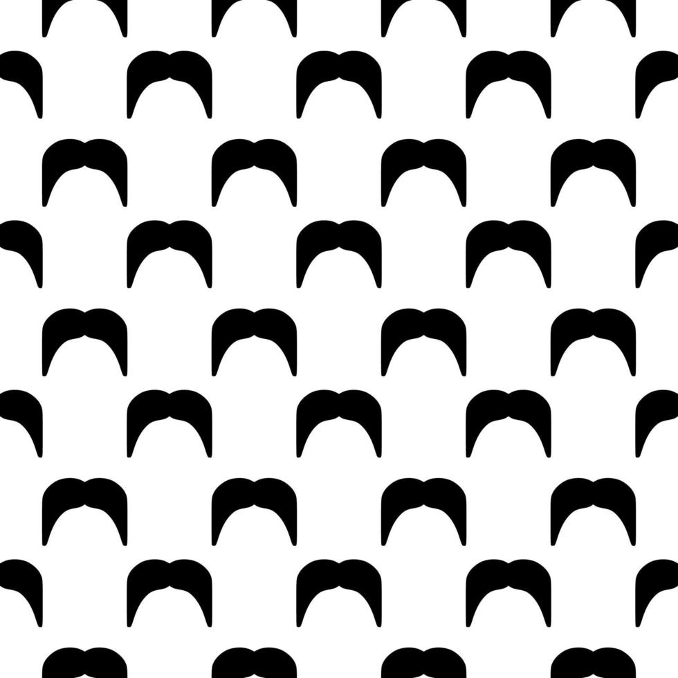 Seamless vector pattern of gentleman mustache, black vintage retro gentleman mustaches isolated on white background. Best used for hipster websites, desktop wallpaper, web design
