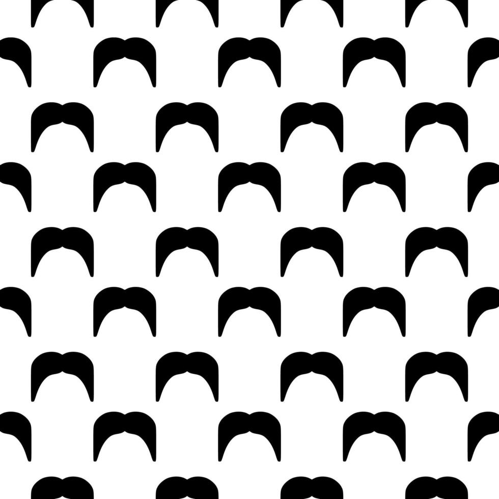 patrón vectorial sin costuras de bigote de caballero, bigotes de caballero retro vintage negro aislados en fondo blanco. mejor utilizado para sitios web hipster, papel tapiz de escritorio, diseño web vector