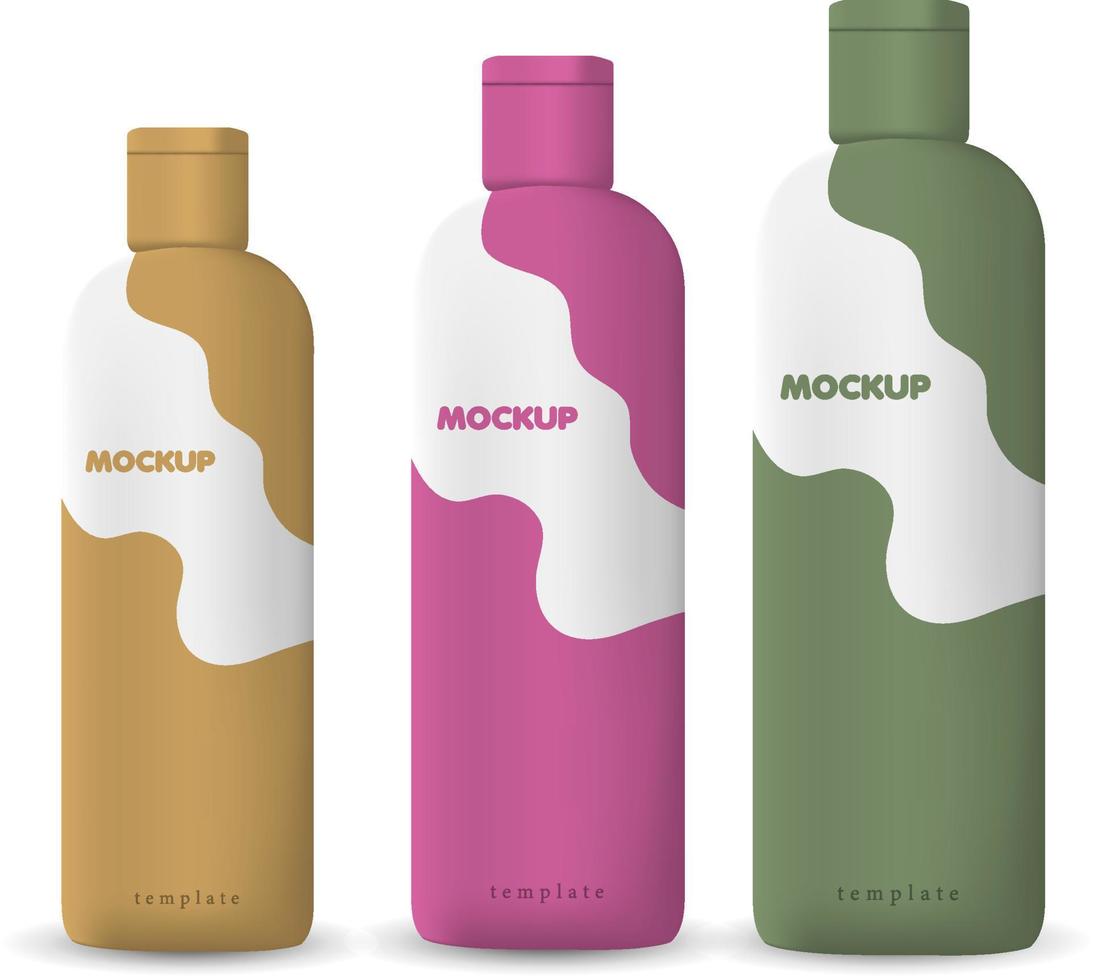 MOCKUP BOTTLE REALISTIC MOCKUP vector