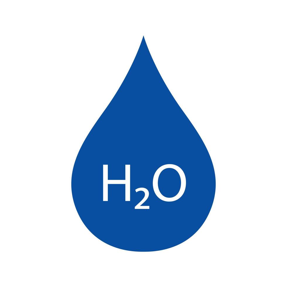 Drop Water  molecule H2O. Vector  illustration