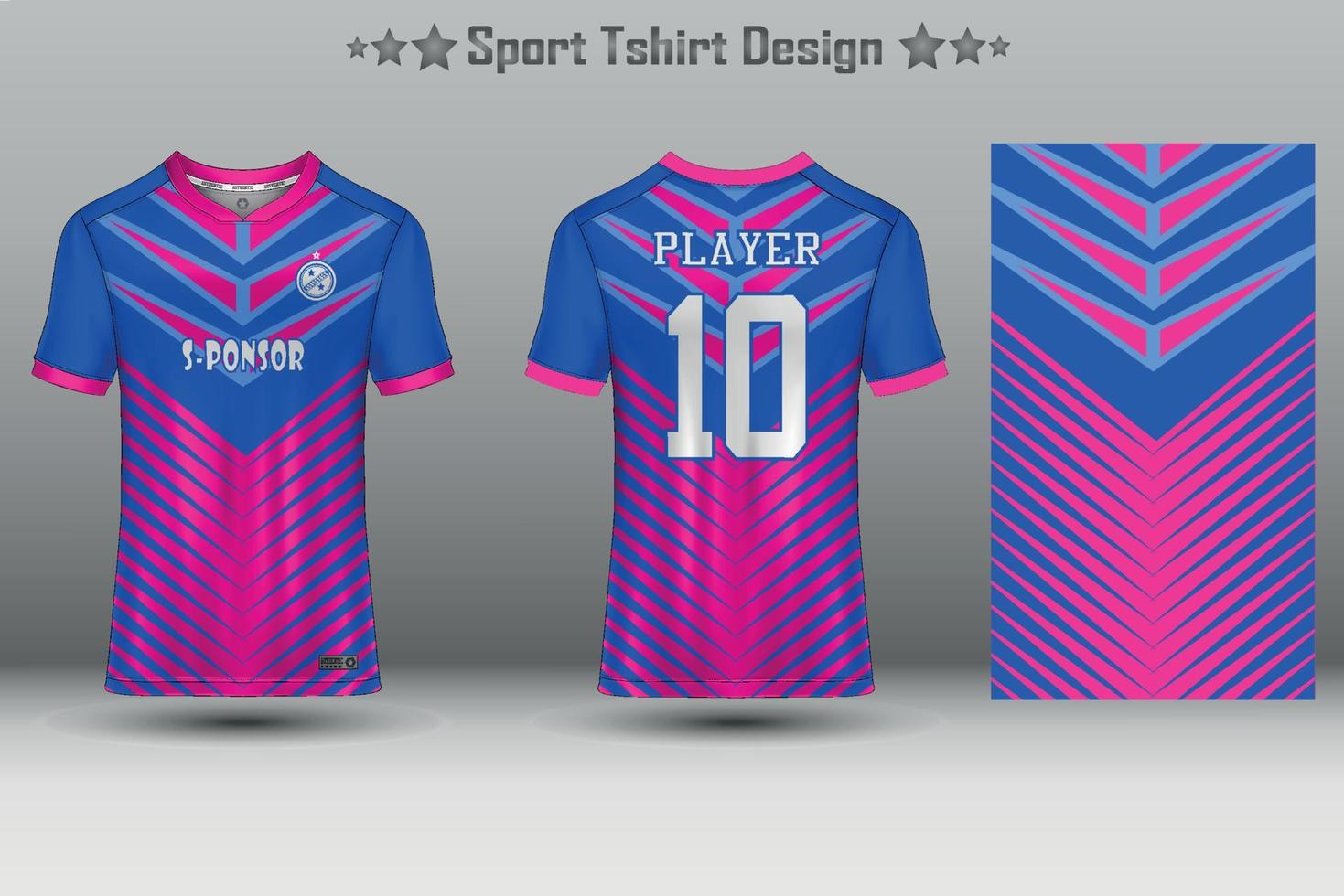 Soccer jersey mockup football jersey design sublimation sport t shirt design collection for racing, cycling, gaming, motocross vector