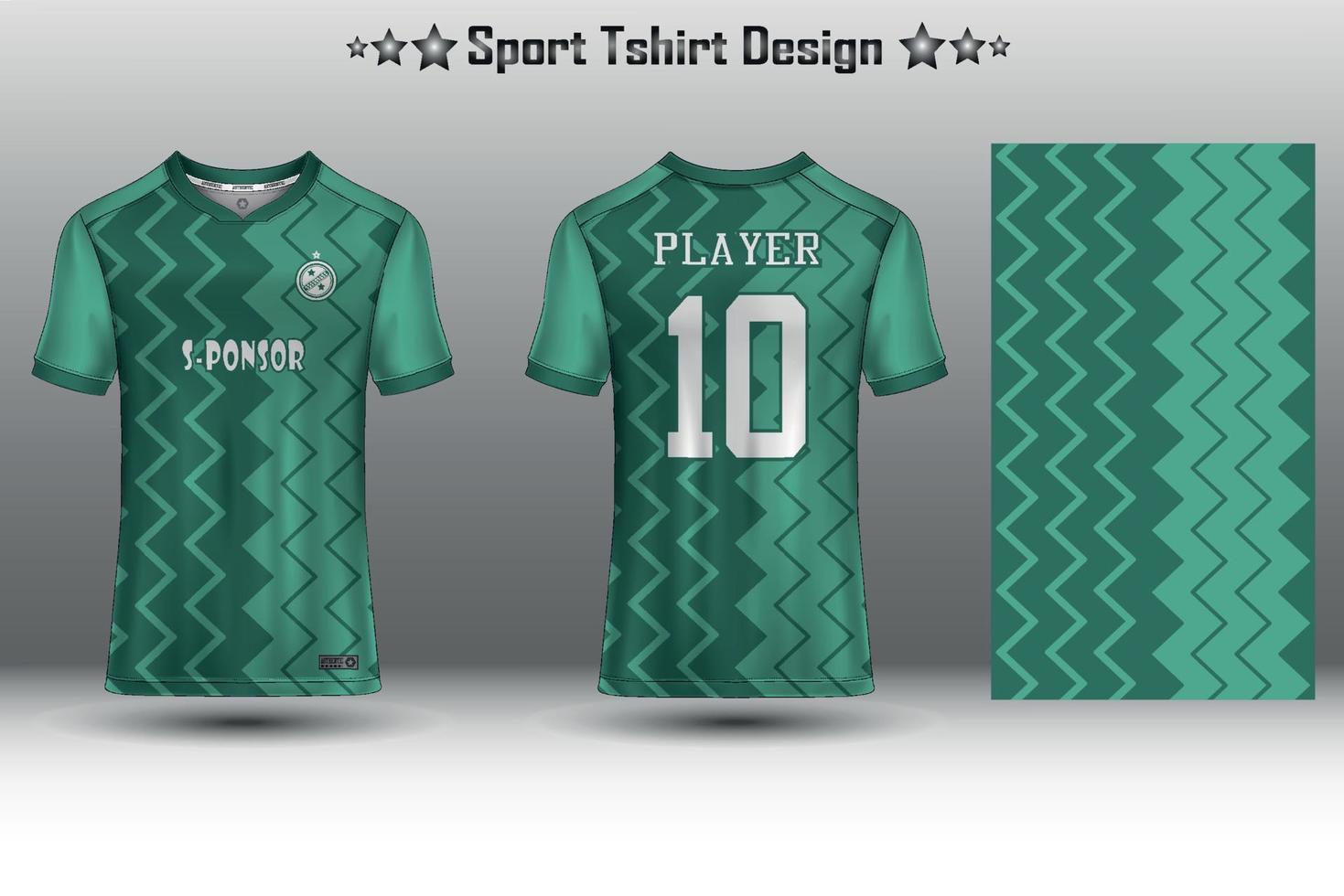 Football jersey mockup, soccer jersey mockup, cycling jersey mockup and sport jersey mockup with abstract geometric pattern Free Vector