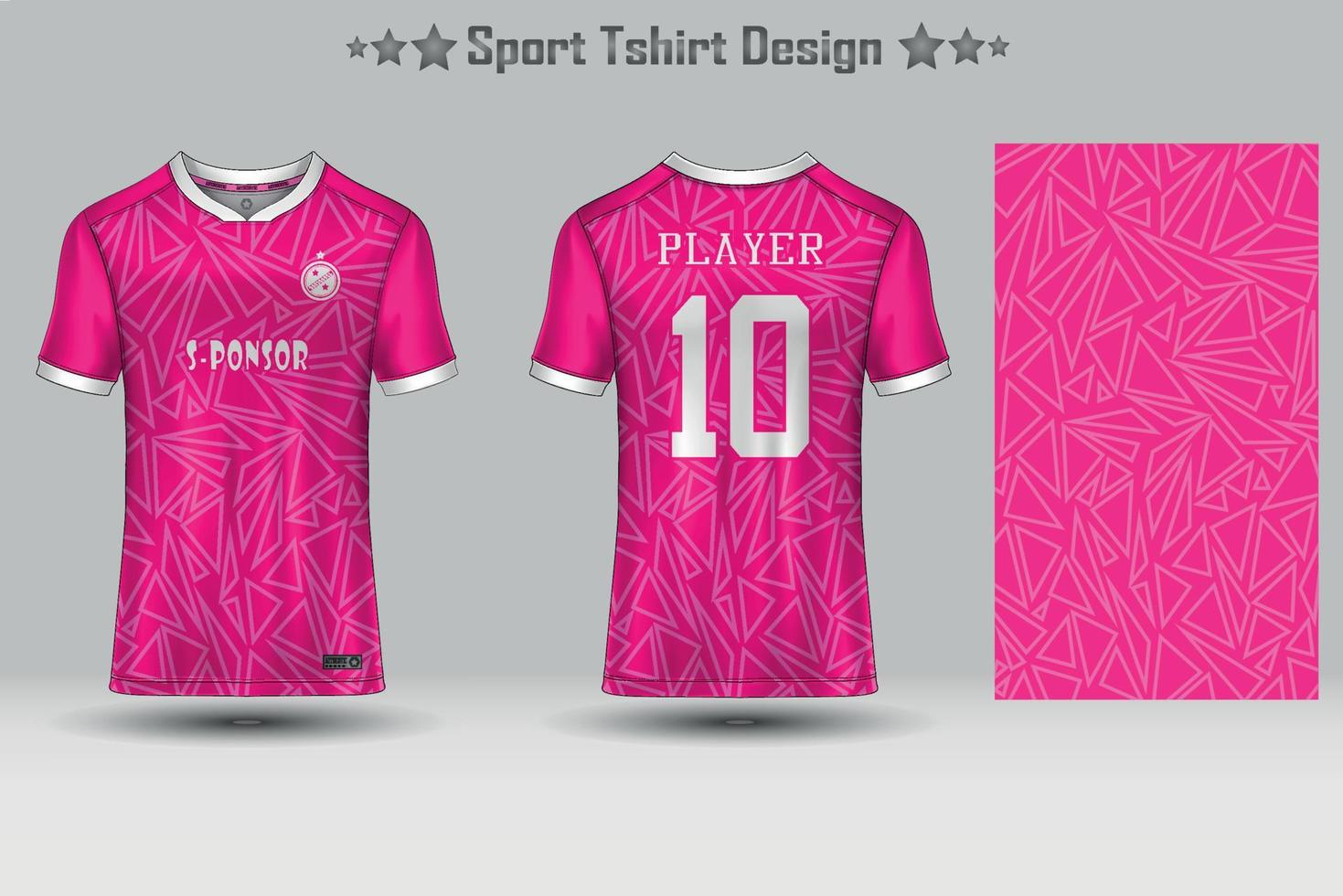 Soccer jersey mockup football jersey design sublimation sport t shirt design collection for racing, cycling, gaming, motocross vector