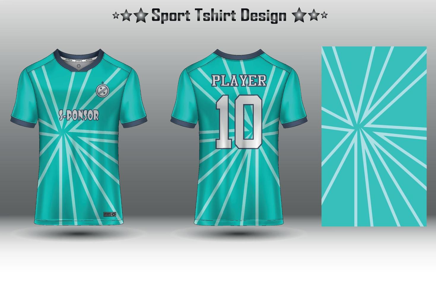 Football jersey mockup, soccer jersey mockup, cycling jersey mockup and sport jersey mockup with abstract geometric pattern Free Vector