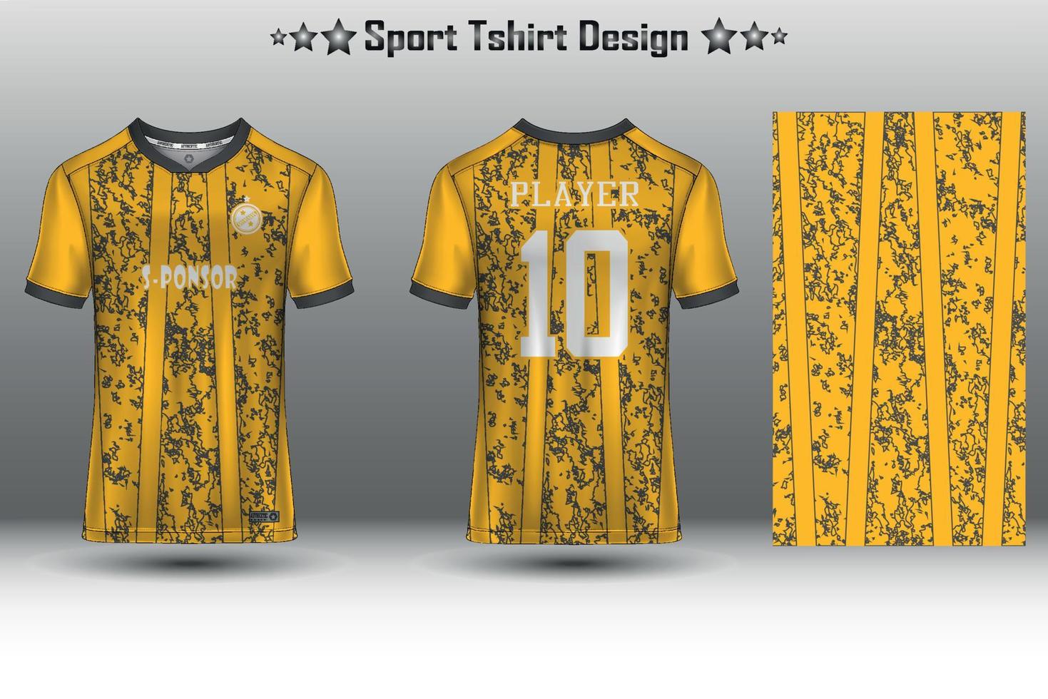 Football jersey mockup, soccer jersey mockup, cycling jersey mockup and sport jersey mockup with abstract geometric pattern Free Vector