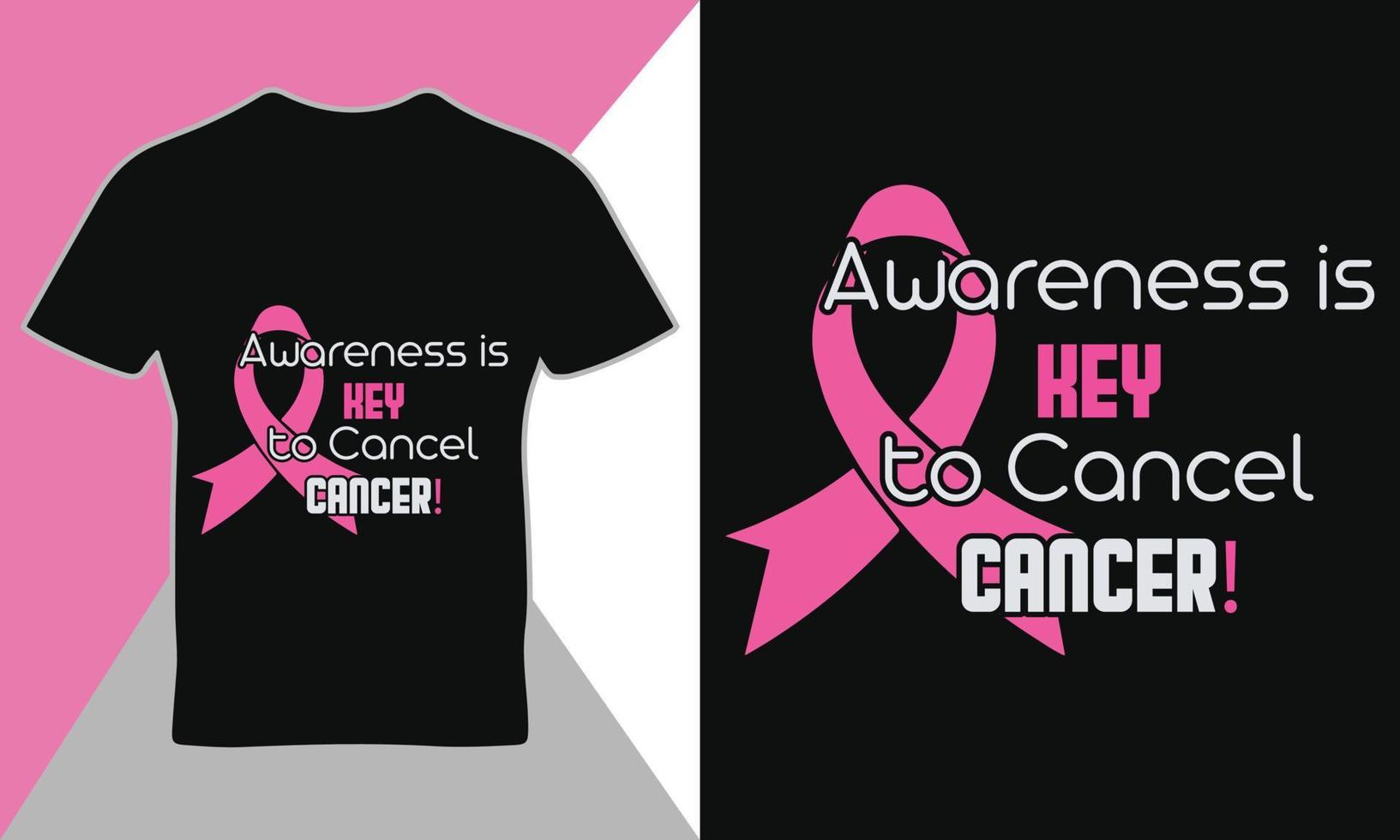 vector de plantilla de diseño de camiseta de tipografía de cita de conciencia de cáncer de mama