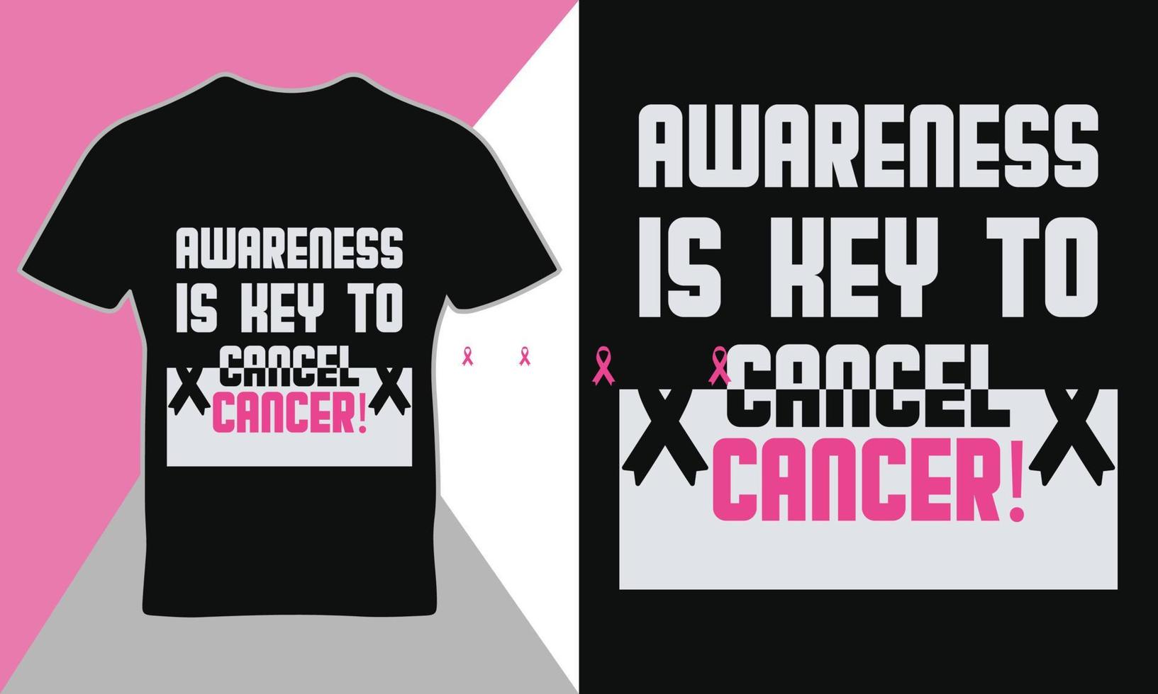 vector de plantilla de diseño de camiseta de tipografía de cita de conciencia de cáncer de mama