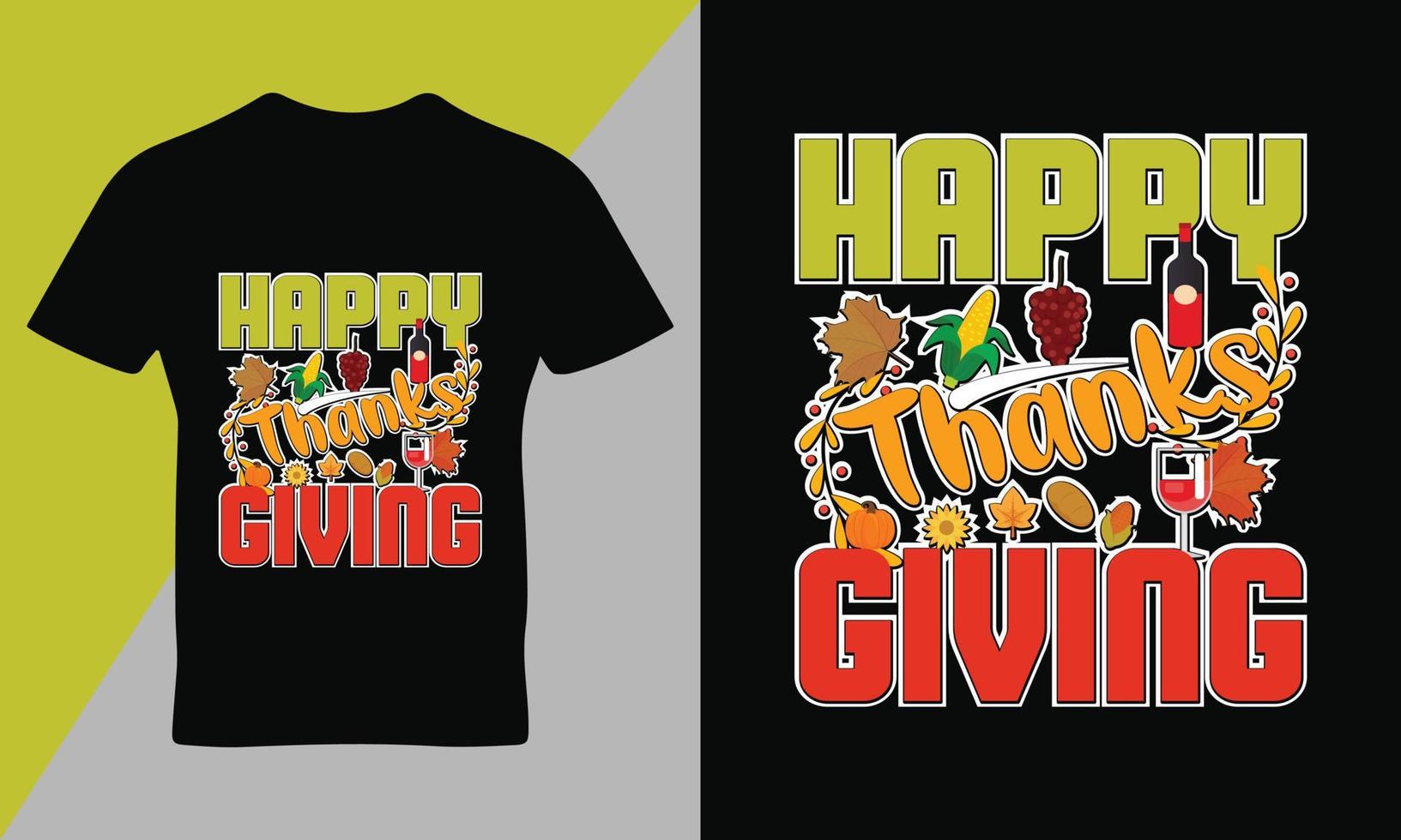 Thanks giving quote t-shirt template, typography t-shirt design vector