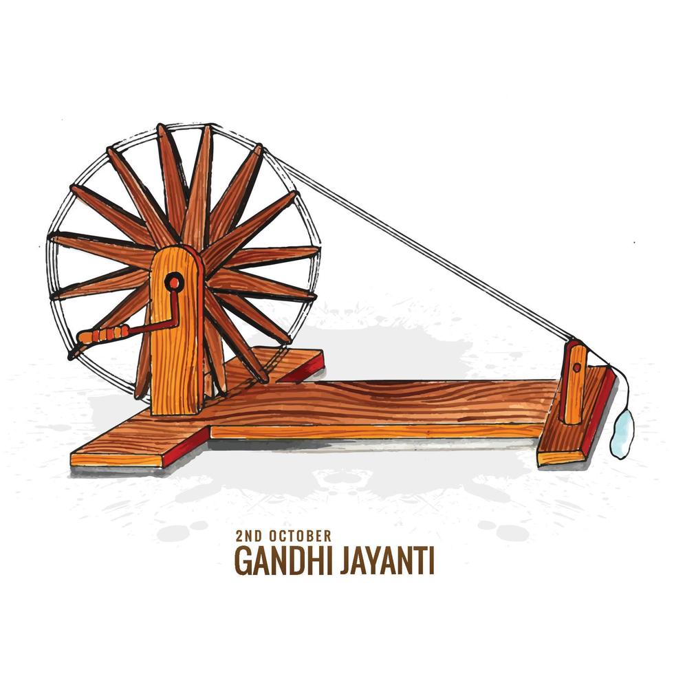 Mahatma gandhi for gandhi jayanti on white background vector