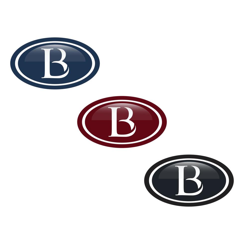 vector de logotipo creativo de letra lb dentro de la forma de elips, concepto de logotipo lb, concepto de logotipo abstracto de letra lb