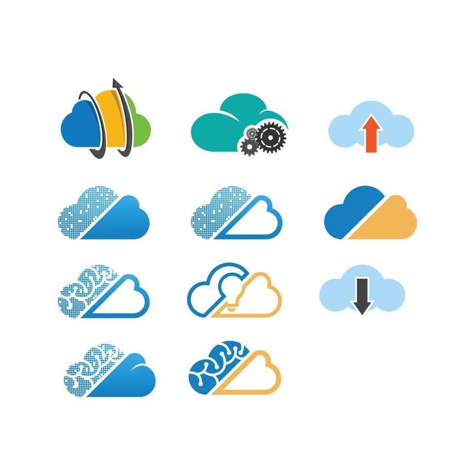 Cloud managenet system logo vector