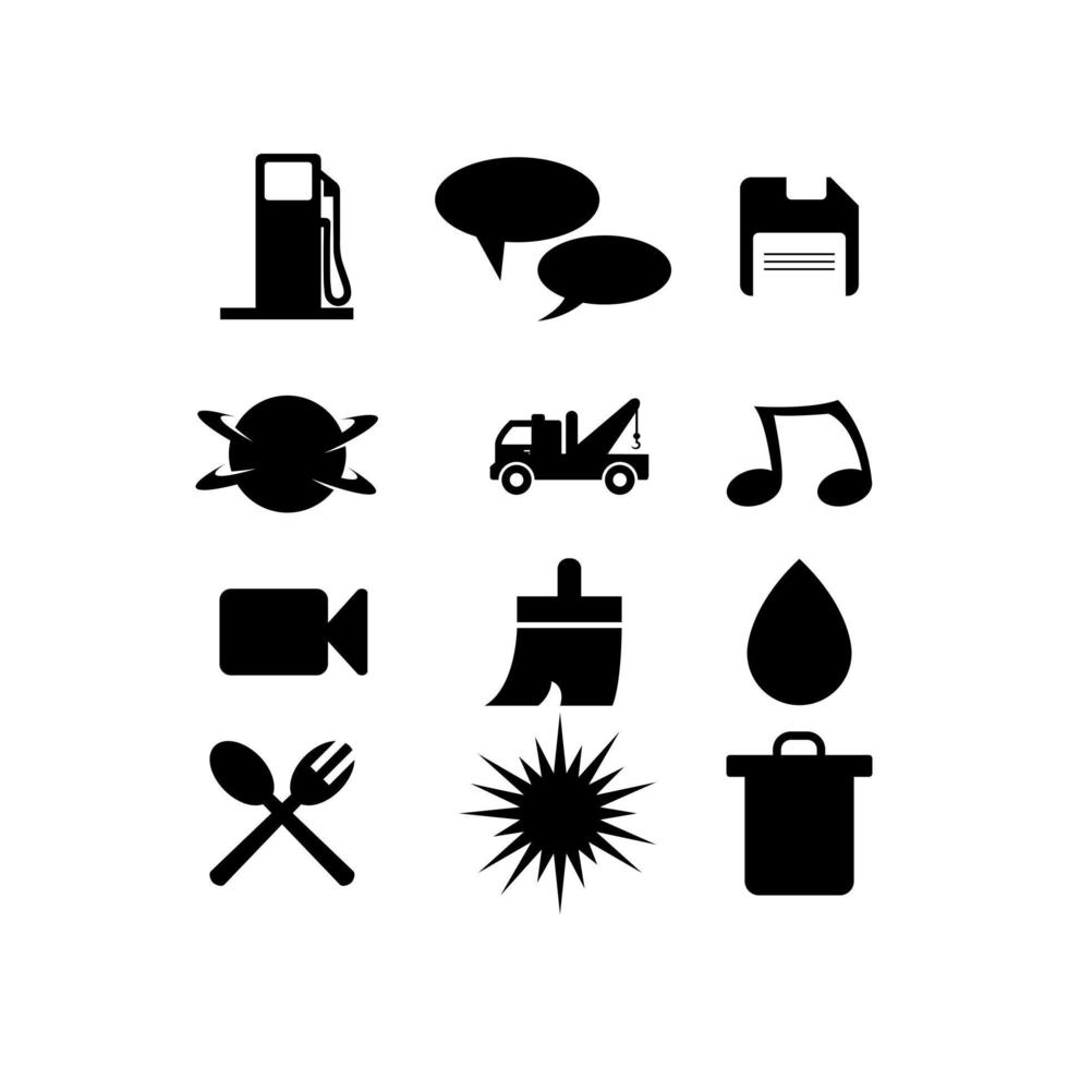 conjunto de iconos de símbolo web diseño de imagen vectorial sobre fondo blanco vector