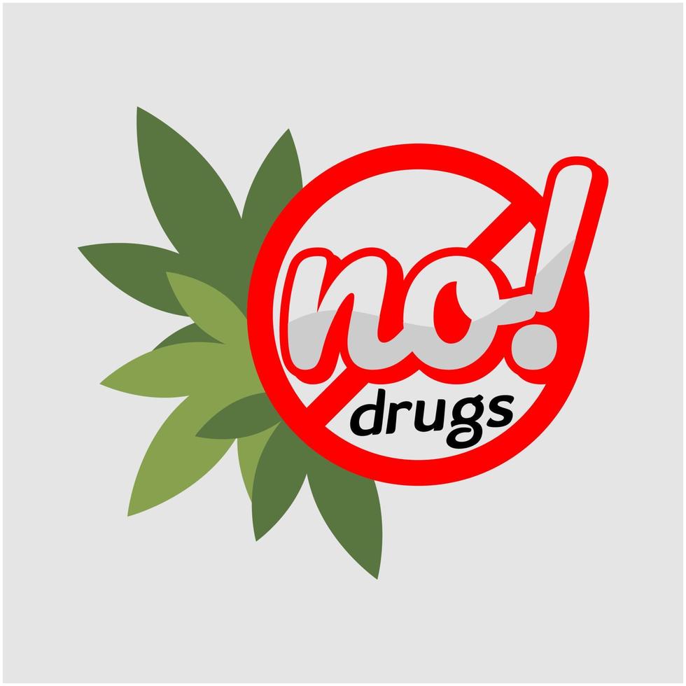 SAY NO TO DRUGS DESIGN TEMPLATE vector