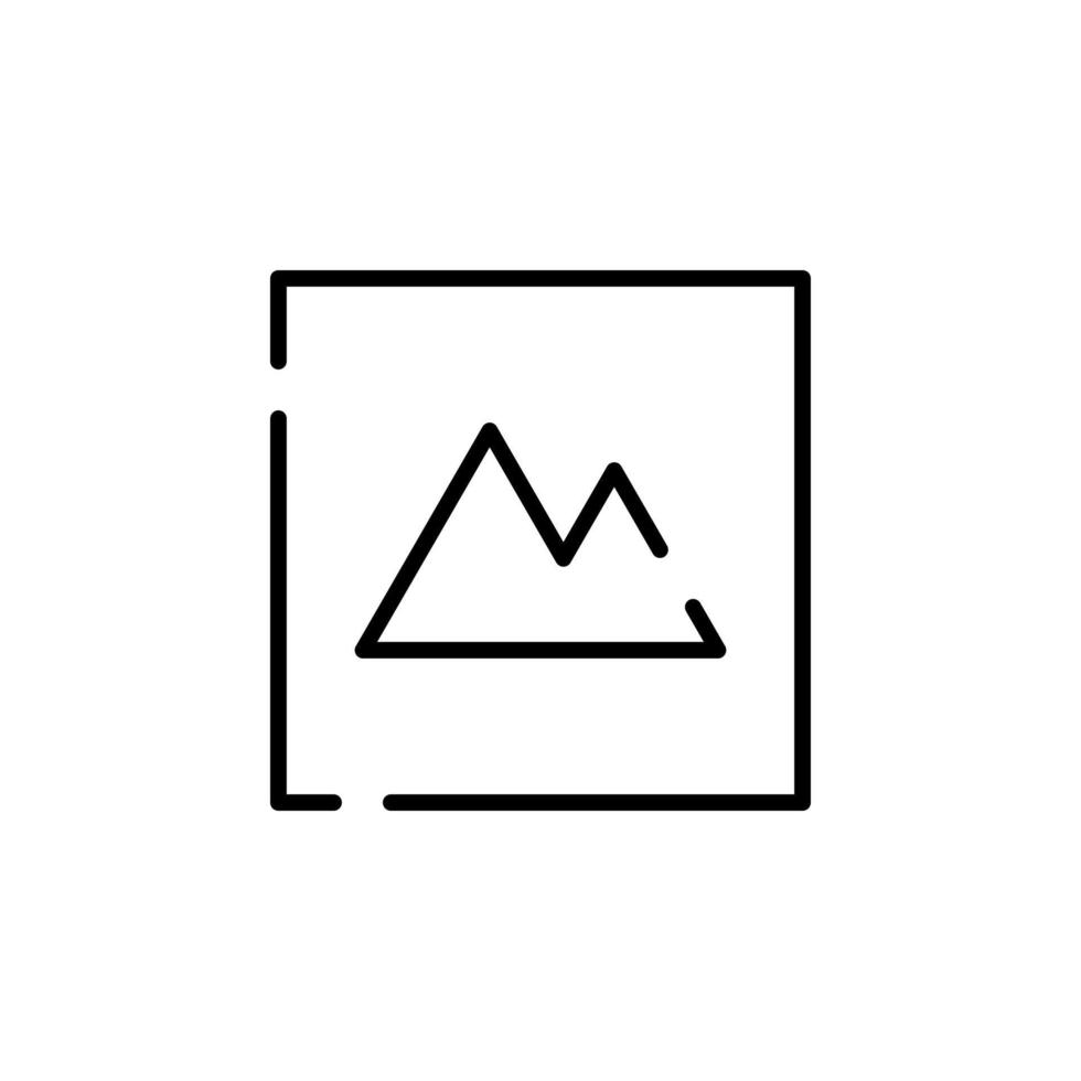 imagen, galería, imagen línea punteada icono vector ilustración logotipo plantilla. adecuado para muchos propósitos.