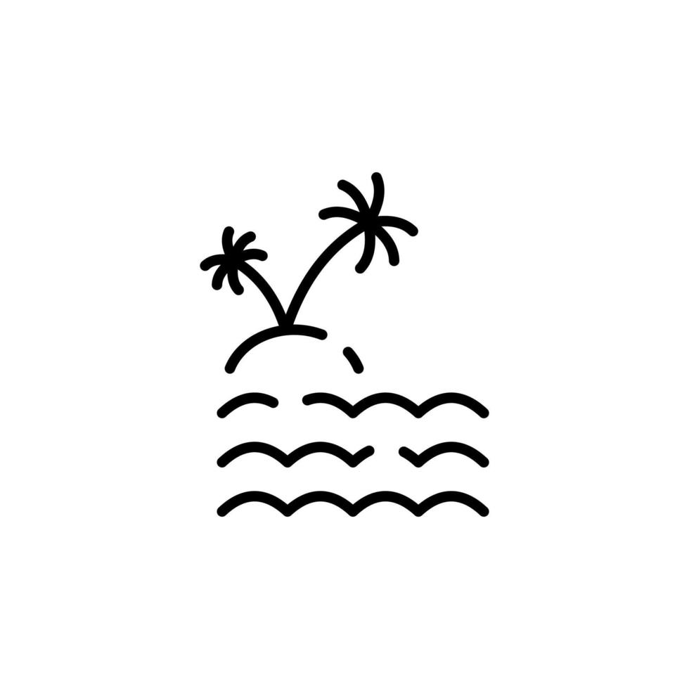 Ocean, Water, River, Sea Dotted Line Icon Vector Illustration Logo Template. Suitable For Many Purposes.