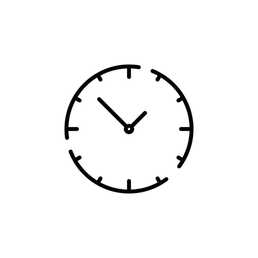 Clock, Timer, Time Dotted Line Icon Vector Illustration Logo Template. Suitable For Many Purposes.