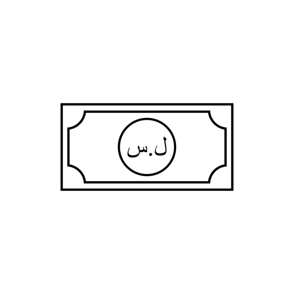 Símbolo de icono de moneda siria. ilustración vectorial vector