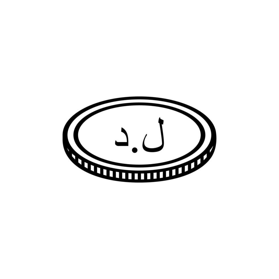 Libya Currency Icon Symbol, Libyan Dinar, LYD. Vector Illustration