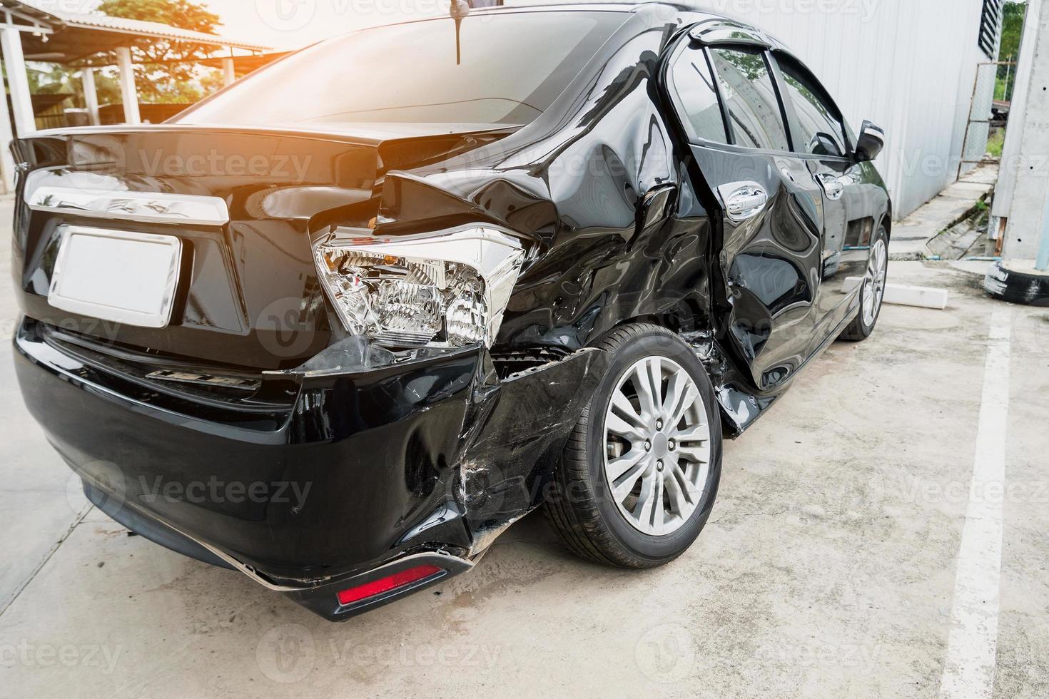 Car crash accident background photo